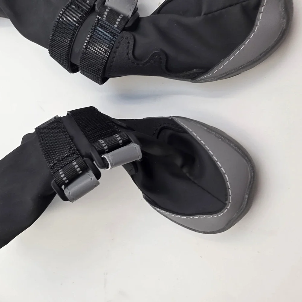YINWANBB Dog Boots with Adjustable Suspenders Waterproof Anti-Slip Black XL O4